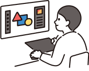 デザイン作業のイラスト