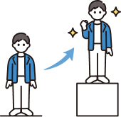 新人や新メンバーの早期戦力化を目指すイラスト